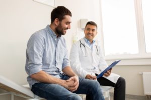 A man consulting with his doctor